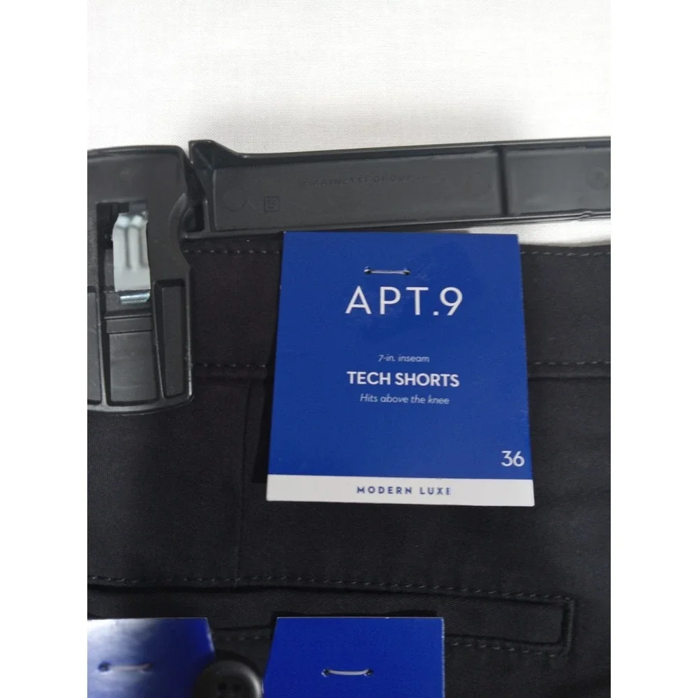 Apt.9 Performance Tech‎ Shorts Men's 36 Black Slim Fit 7